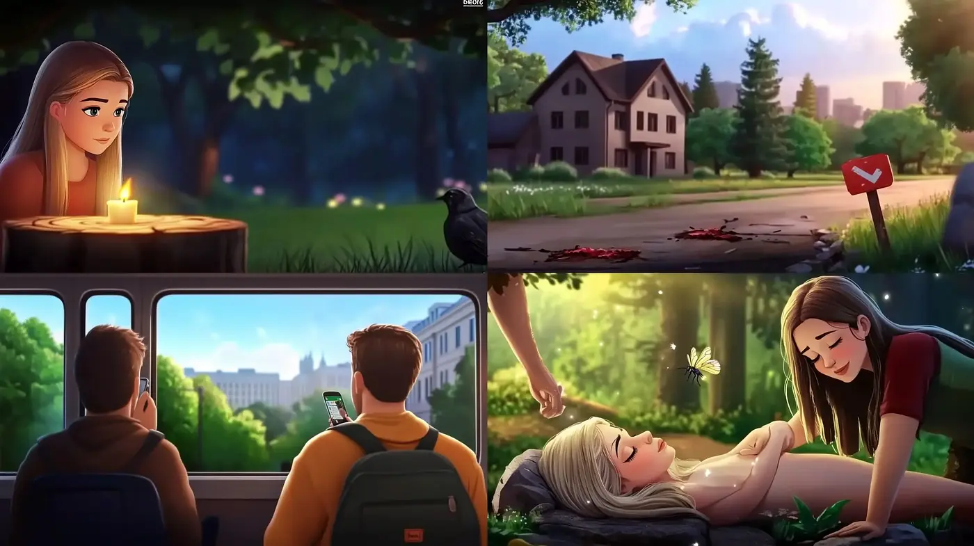 Warm Hues of Serene Storybook Illustration - Midjourney sref style
