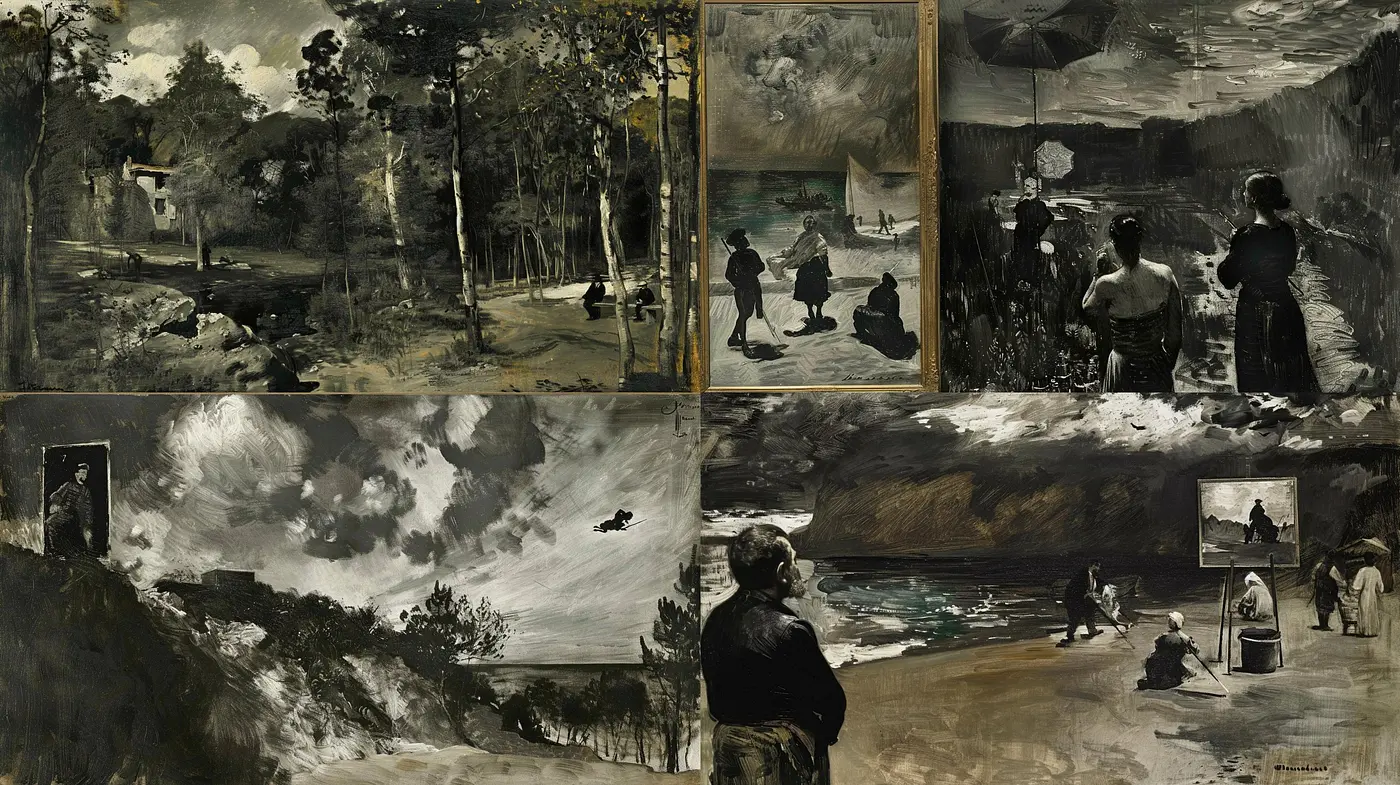 Monochromatic Memories: A Homage to Timeless Grayscale - Midjourney sref style