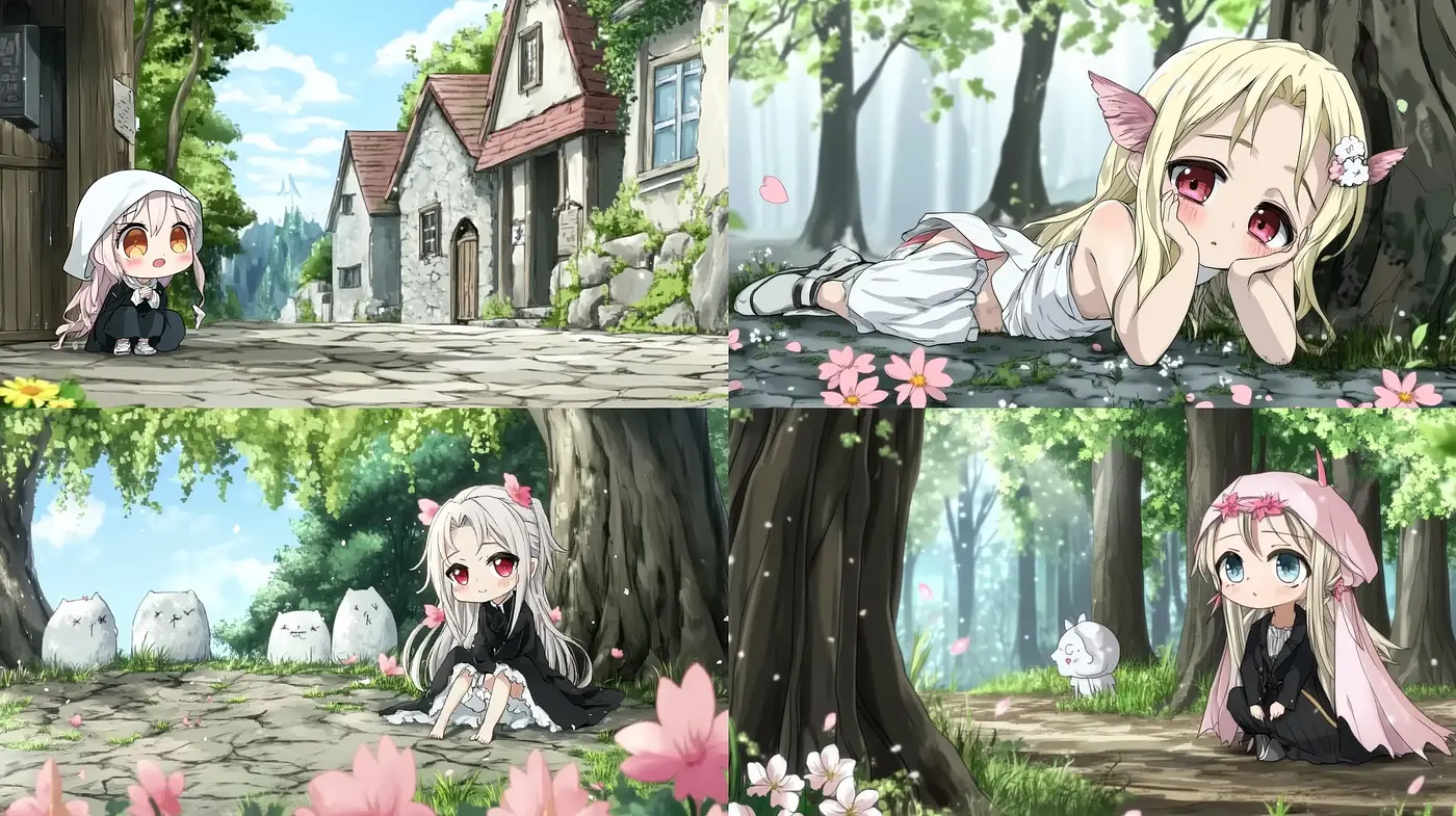 Enchanting Anime-Inspired Pastoral Scenes with Harmonious Color Blends - Midjourney sref style