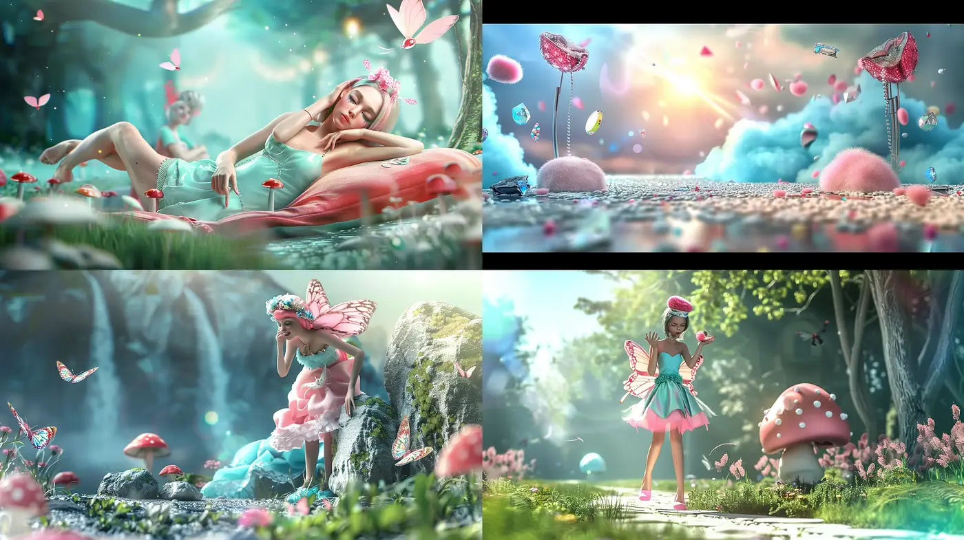 Ethereal Dreamscape Fusion with Surreal and Fantastical Elements - Midjourney sref style