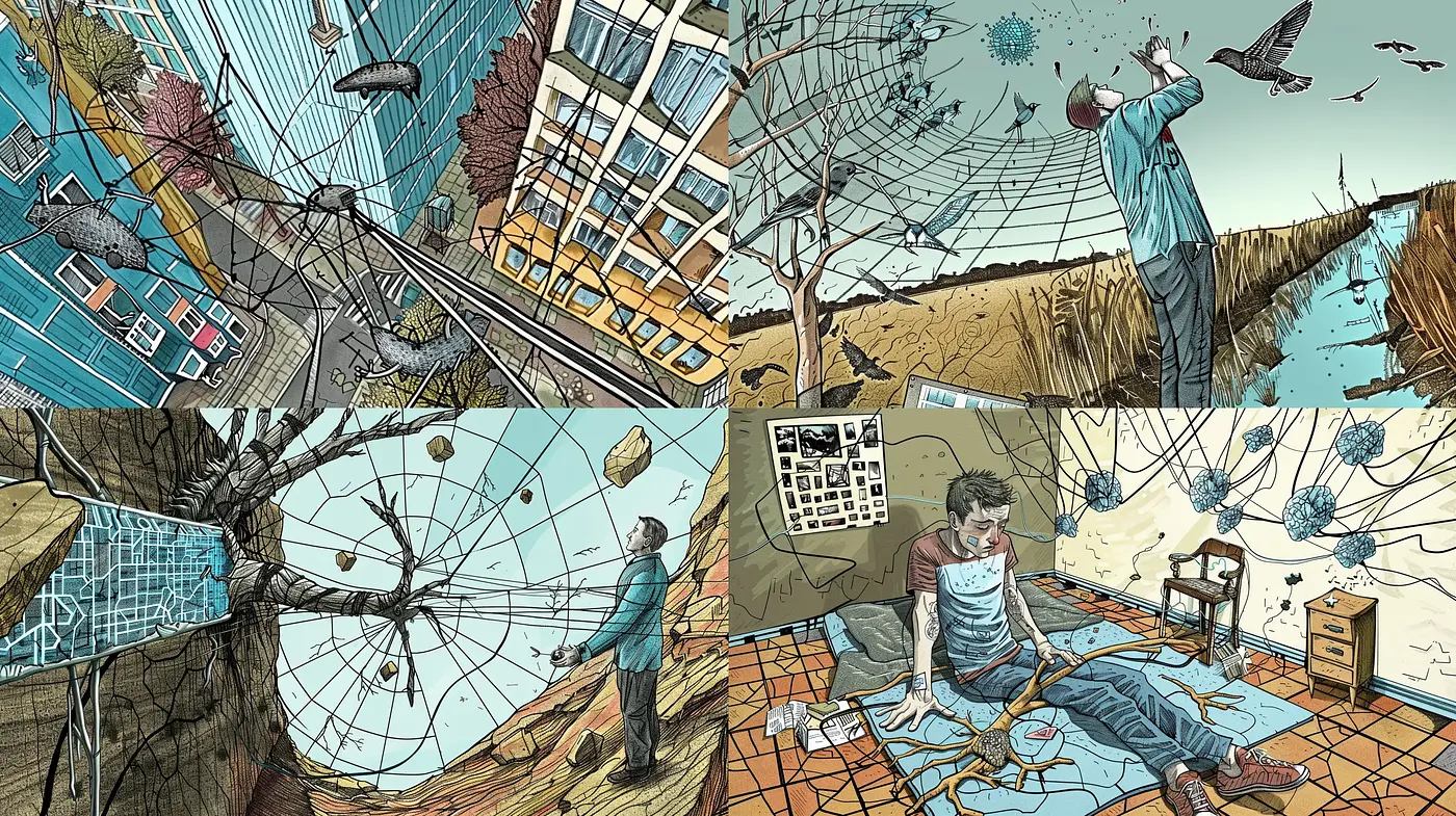 Surreal Crosshatch Visions with a Whimsical Essence - Midjourney sref style