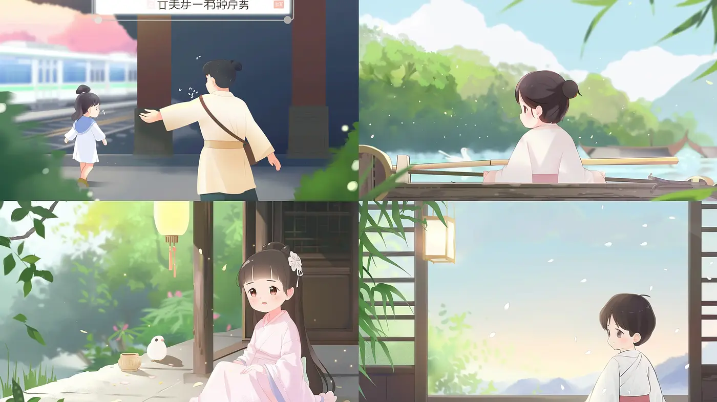 Serene Pastoral Visions in Anime-Inspired Soft Light - Midjourney sref style