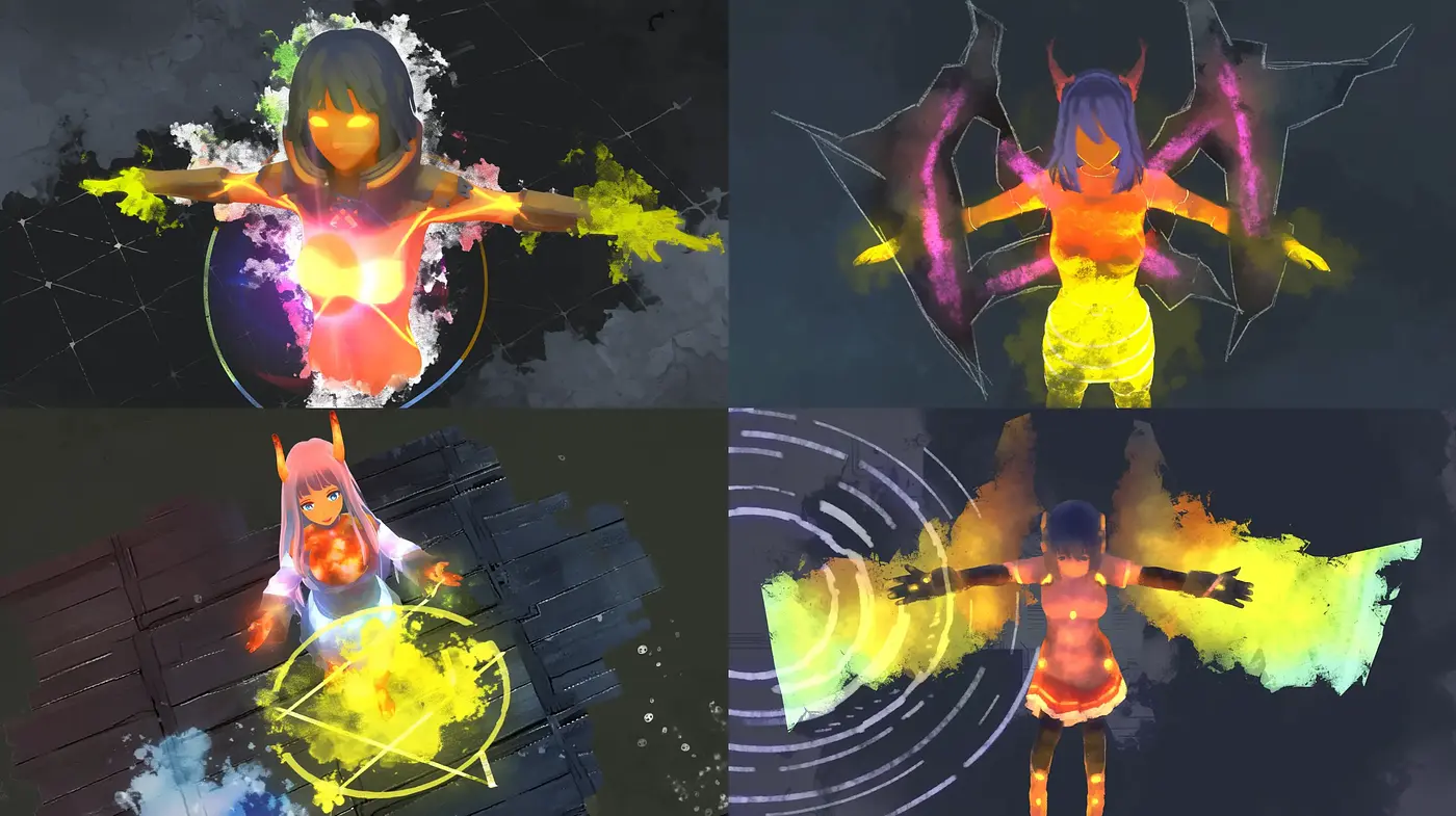 Ethereal Luminescence: A Fusion of Digital Impressionism and Neon Grunge - Midjourney sref style
