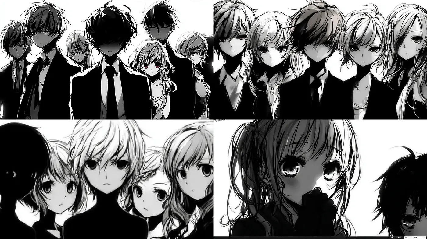 Stylized Noir Aesthetic with Emotional Depth and Intensity - Midjourney sref style