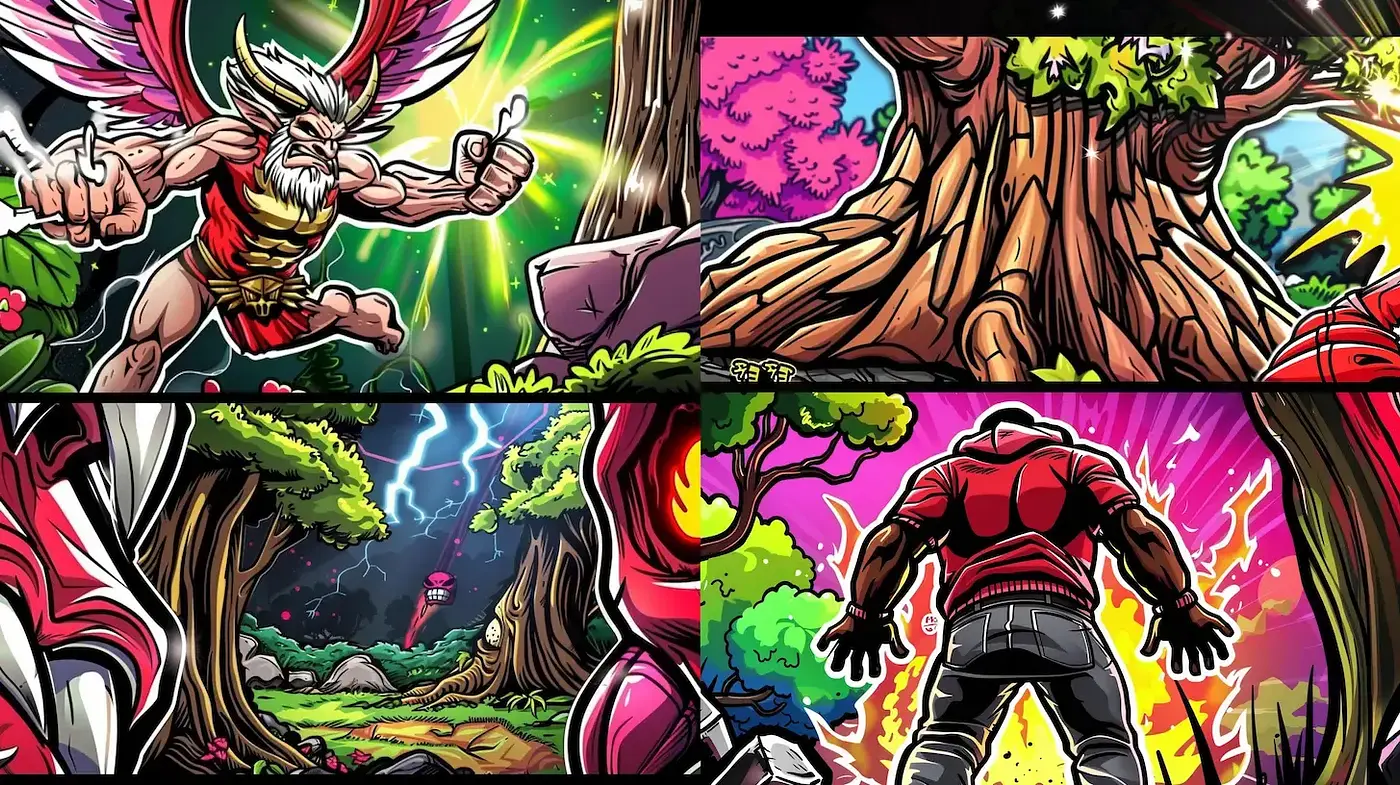 Vibrant Comic Book Extravaganza - Midjourney sref style
