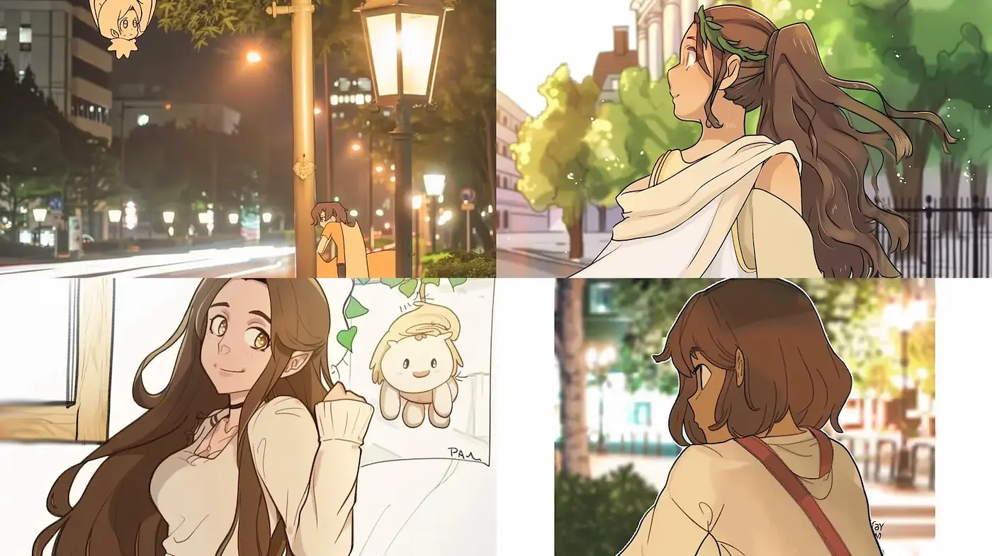 Consistent Character Design with Whimsical Urban Elements - Midjourney sref style