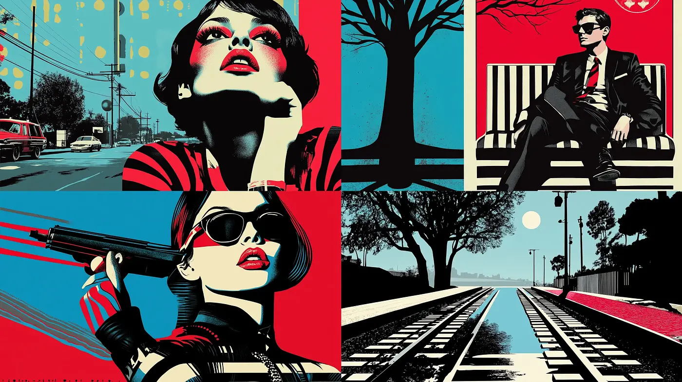 Bold Pop Art Expressions with a Graphic Novel Twist - Midjourney sref style