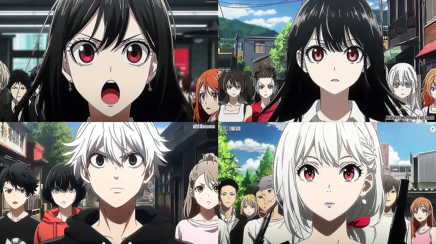 Dynamic and expressive anime style with vibrant character design - Midjourney sref style