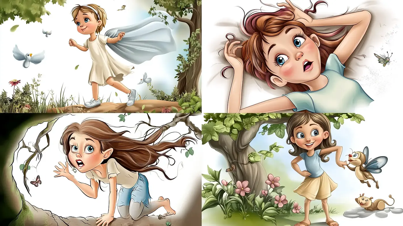 Enchanted Serenity: Whimsical Storybook Illustration Style - Midjourney sref style