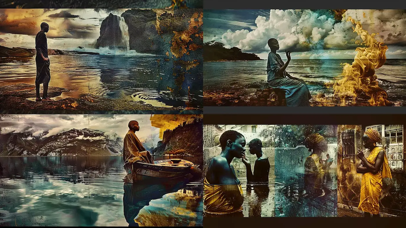 Ethereal Landscapes with a Mystical Aura and Nature Elements - Midjourney sref style