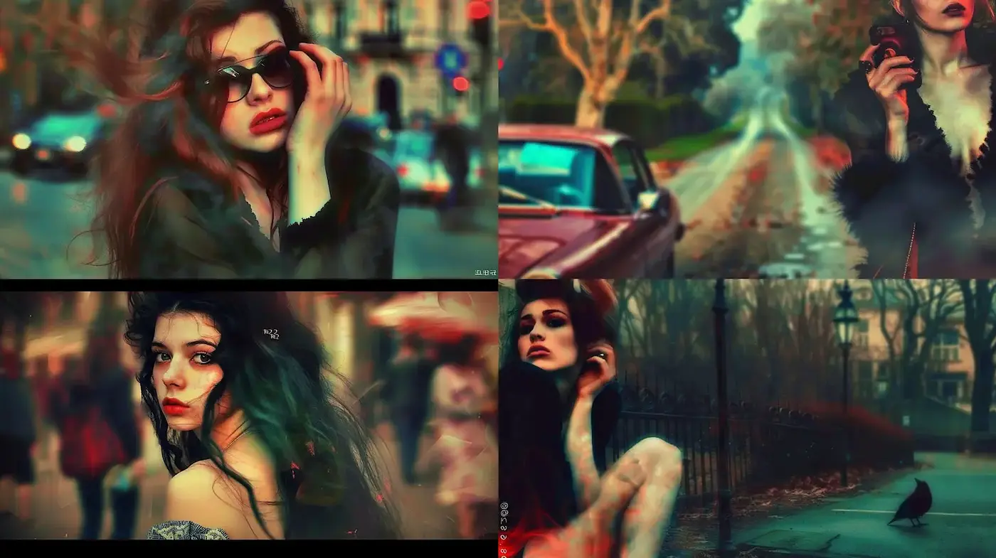 Dramatic and evocative urban scenes with a surreal edge - Midjourney sref style