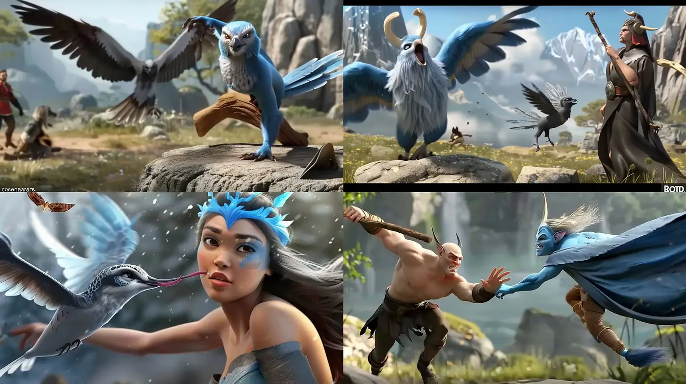 Epic Mythological Adventure in Digital Brushwork - Midjourney sref style