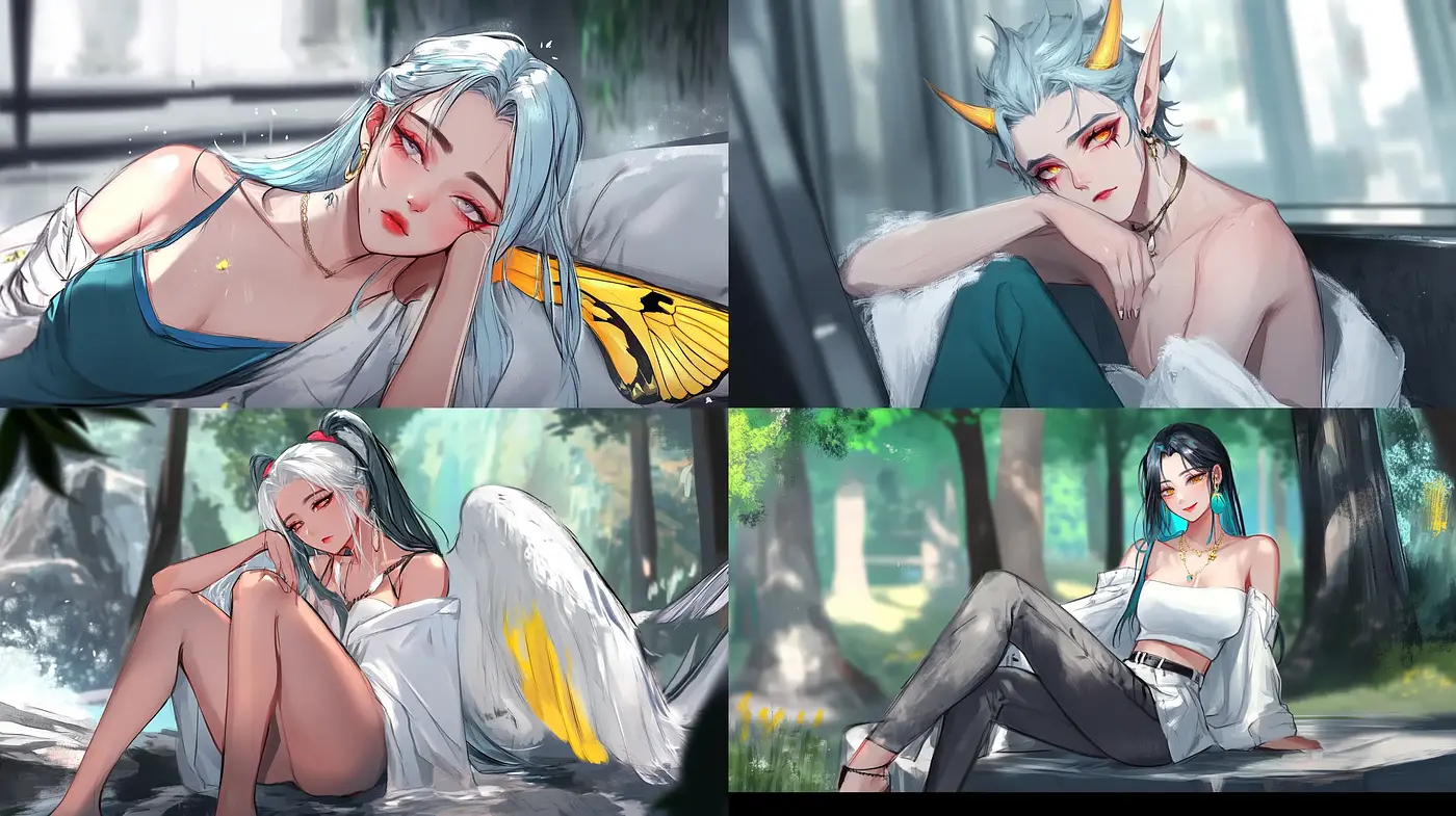 Ethereal Anime-Inspired Dreamscapes with Soft Luminosity - Midjourney sref style
