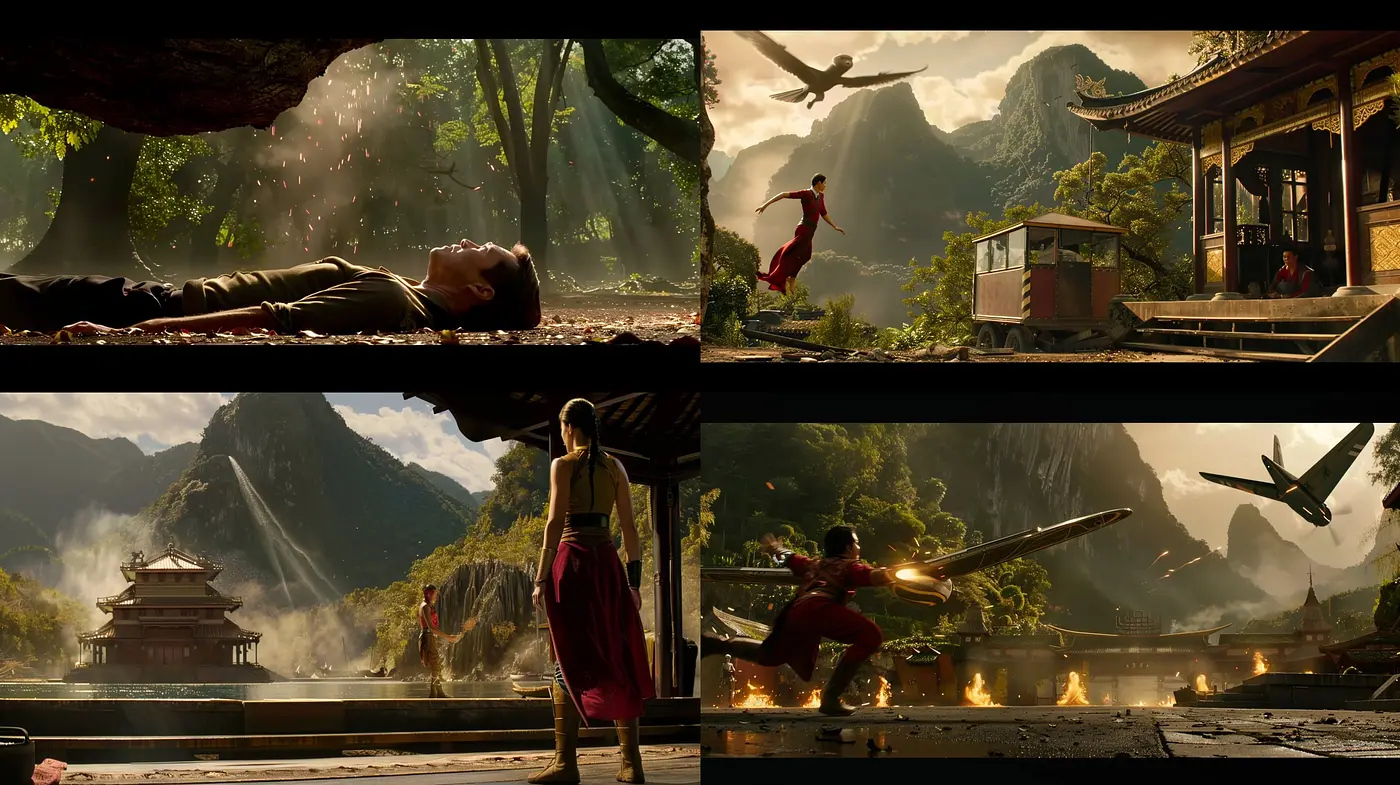 Harmonious Fusion of Cinematic Drama and Serene Nature - Midjourney sref style