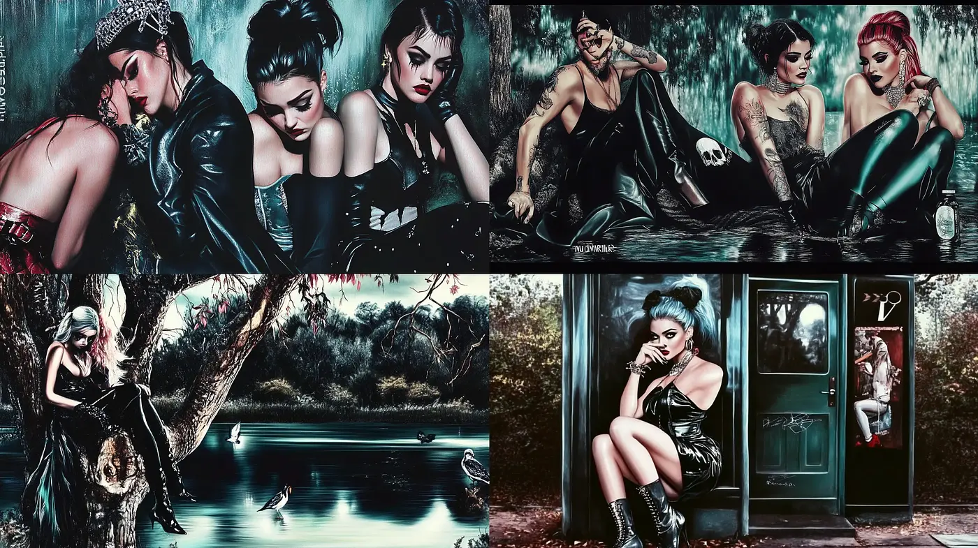Ethereal Gothic Elegance with a Dark Fantasy Undertone - Midjourney sref style