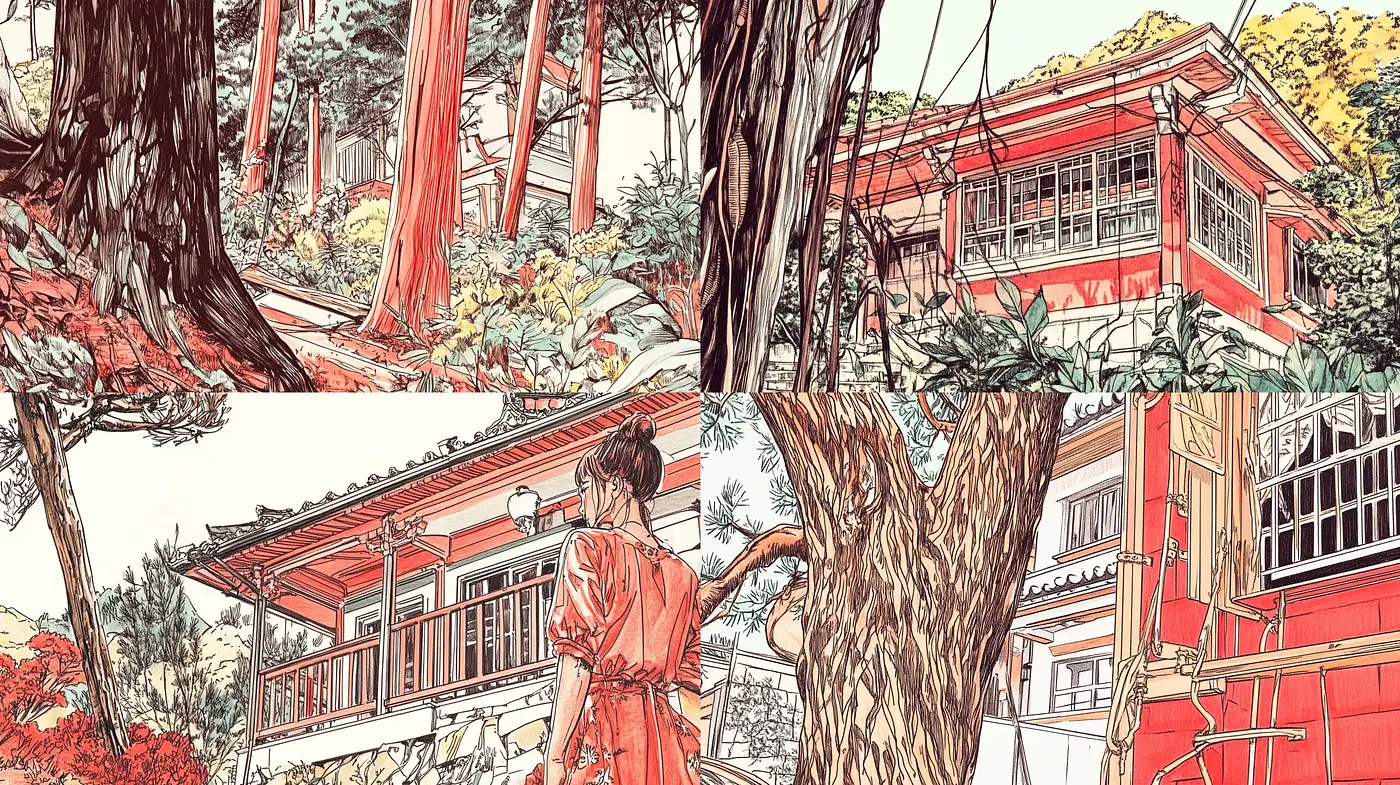 Harmonious Fusion of Traditional Japanese Art and Modern Illustrative Techniques - Midjourney sref style
