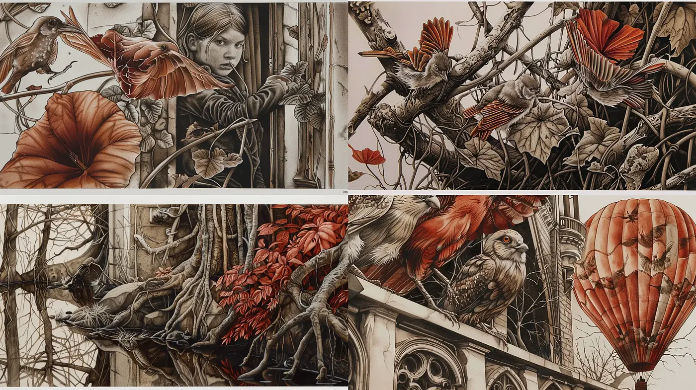 Autumnal Elegance in Photorealistic Illustration - Midjourney sref style