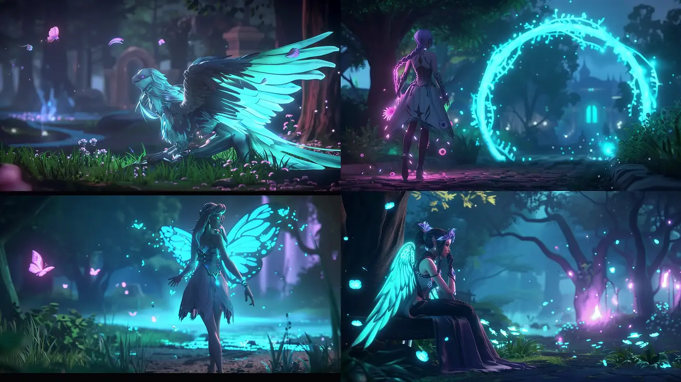 Ethereal Twilight Fantasy in Luminescent Hues - Midjourney sref style