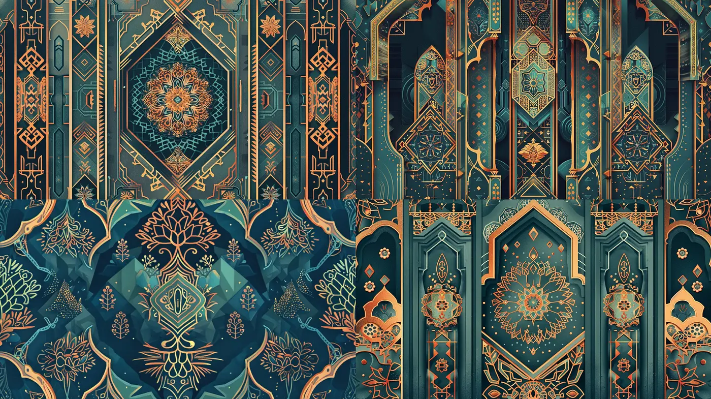 Subdued Elegance in Ethereal Turquoise Design: A Consistent Exploration of Tone and Textural Intricacy - Midjourney sref style