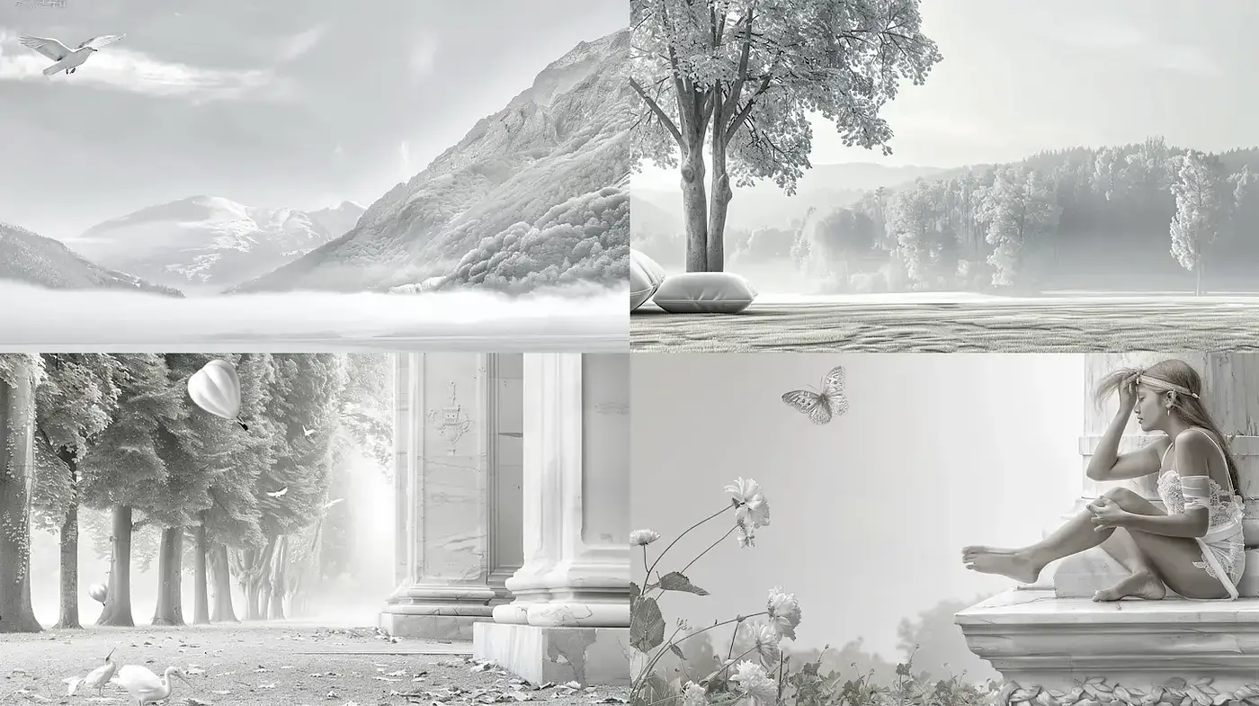 Ethereal and Dreamlike Landscape with a Whisper of Realism - Midjourney sref style