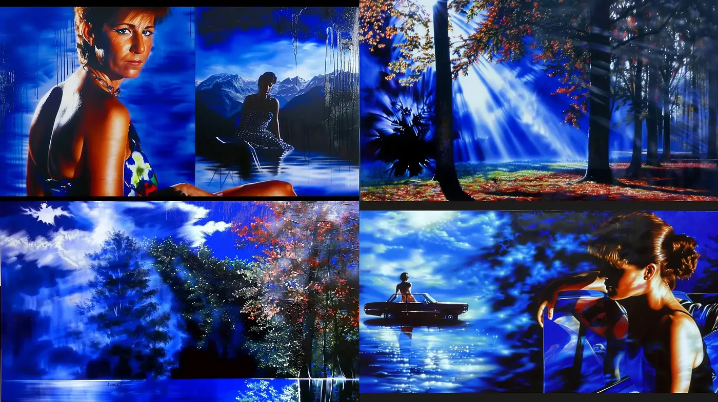 Ethereal Blue Dreamscape Fusion - Midjourney sref style