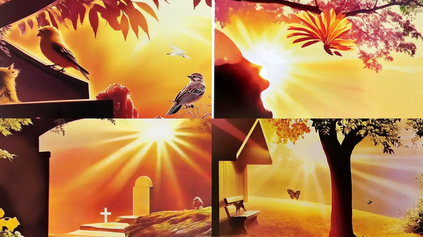 Luminous Twilight Dreamscape with Hues of Sepia and Amber - Midjourney sref style