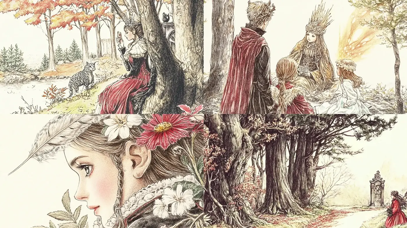 Enchanted Forest Dreamscape: A Whimsical Fusion of Nature and Fantasy - Midjourney sref style