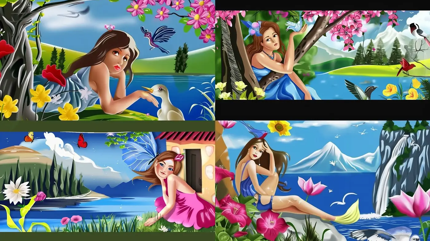 Enchanted Nature and Whimsical Beauty: A Digital Ode to Classical Animation - Midjourney sref style