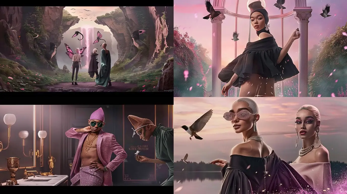 Ethereal Twilight Panache: A Blend of Digital Fantasy with Contemporary Elegance - Midjourney sref style