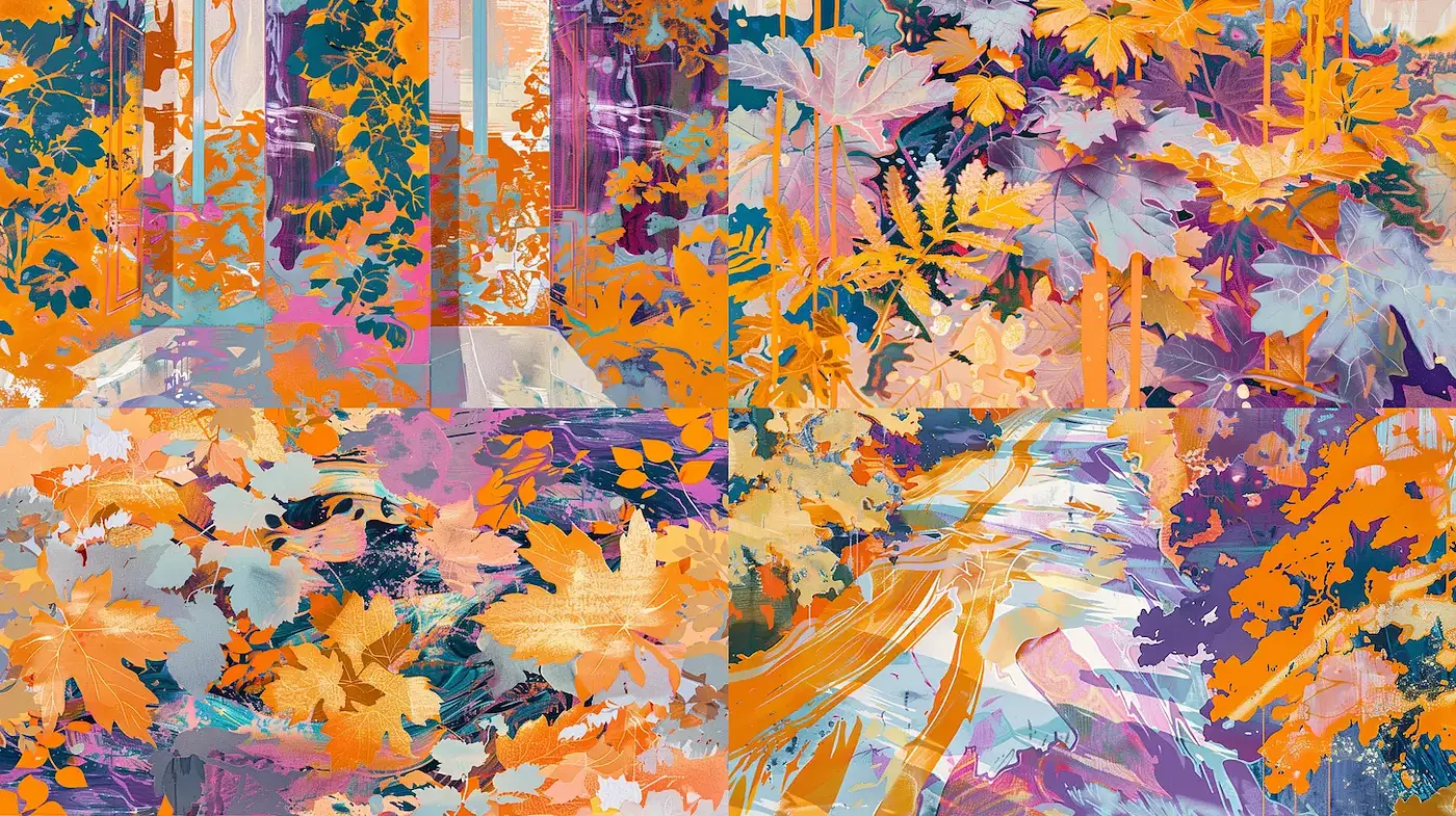 Vibrant and Abstract Nature-Infused Artistry with an Impressionistic Touch - Midjourney sref style
