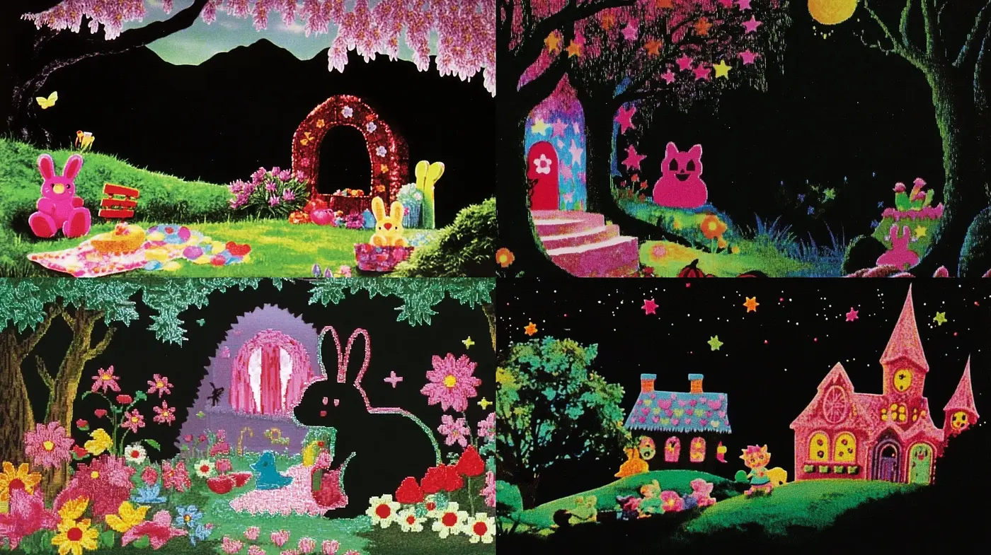 Enchanted Whimsy in a Dream-Like Pastel Dreamscape - Midjourney sref style