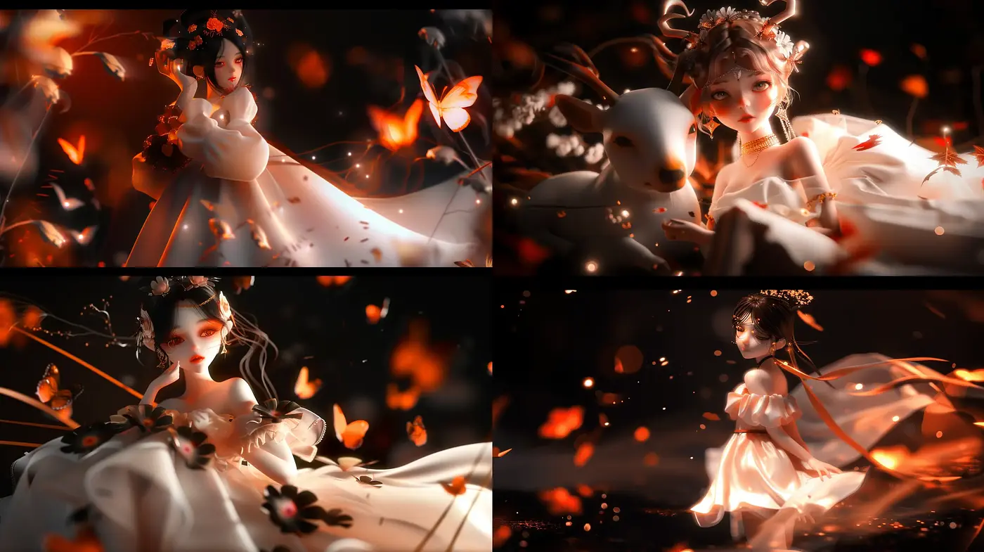 Ethereal Twilight: A Dreamlike Fusion of Warm Hues and Soft Glows - Midjourney sref style