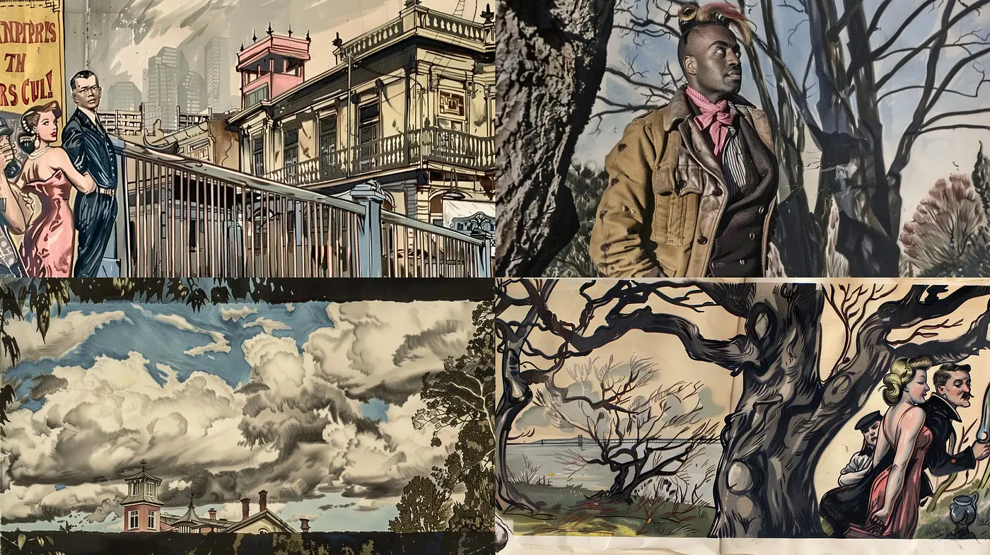 Nostalgic Brushwork: An Ode to Earthy Tones and Vintage Vistas - Midjourney sref style