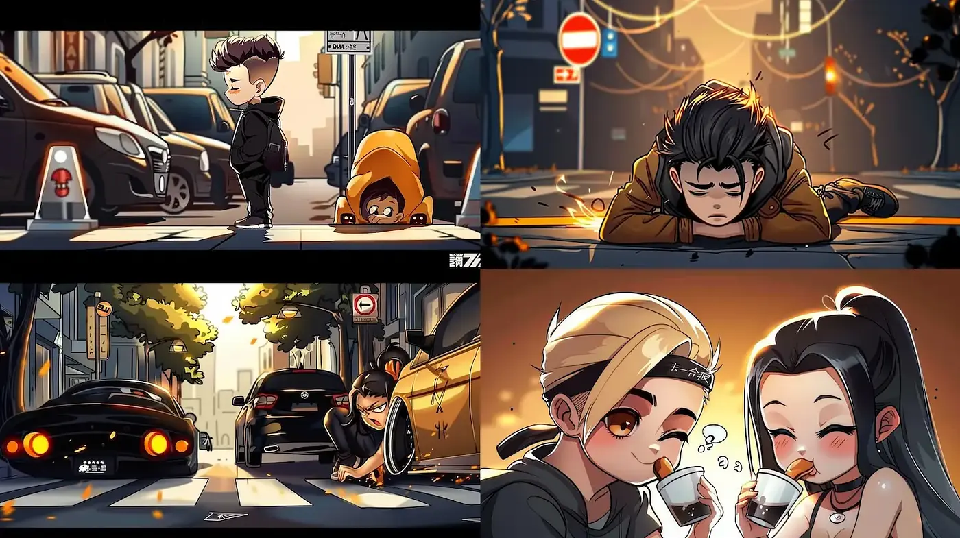 Contemporary Urban Aesthetic with Vibrant Cartoon Influences - Midjourney sref style