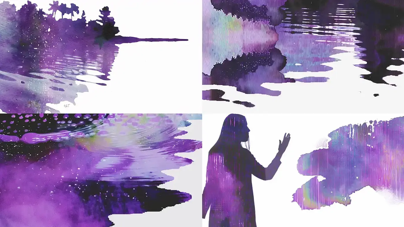 A Harmonious Blend of Ethereal Watercolor Techniques and Dreamlike Imagery - Midjourney sref style