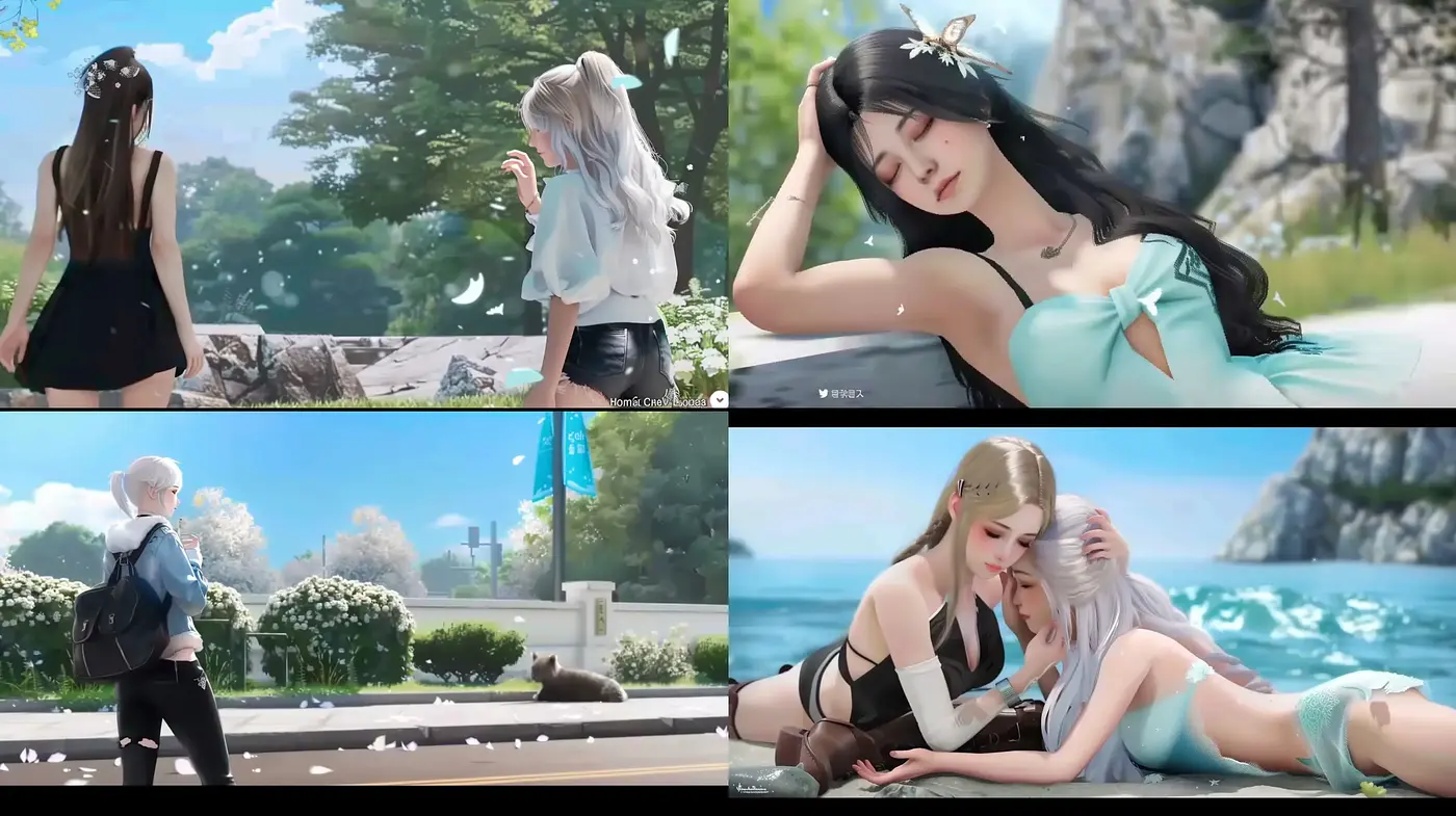 Enchanted Serenity: A Fusion of Hyper-Realistic Textures and Anime Elegance - Midjourney sref style