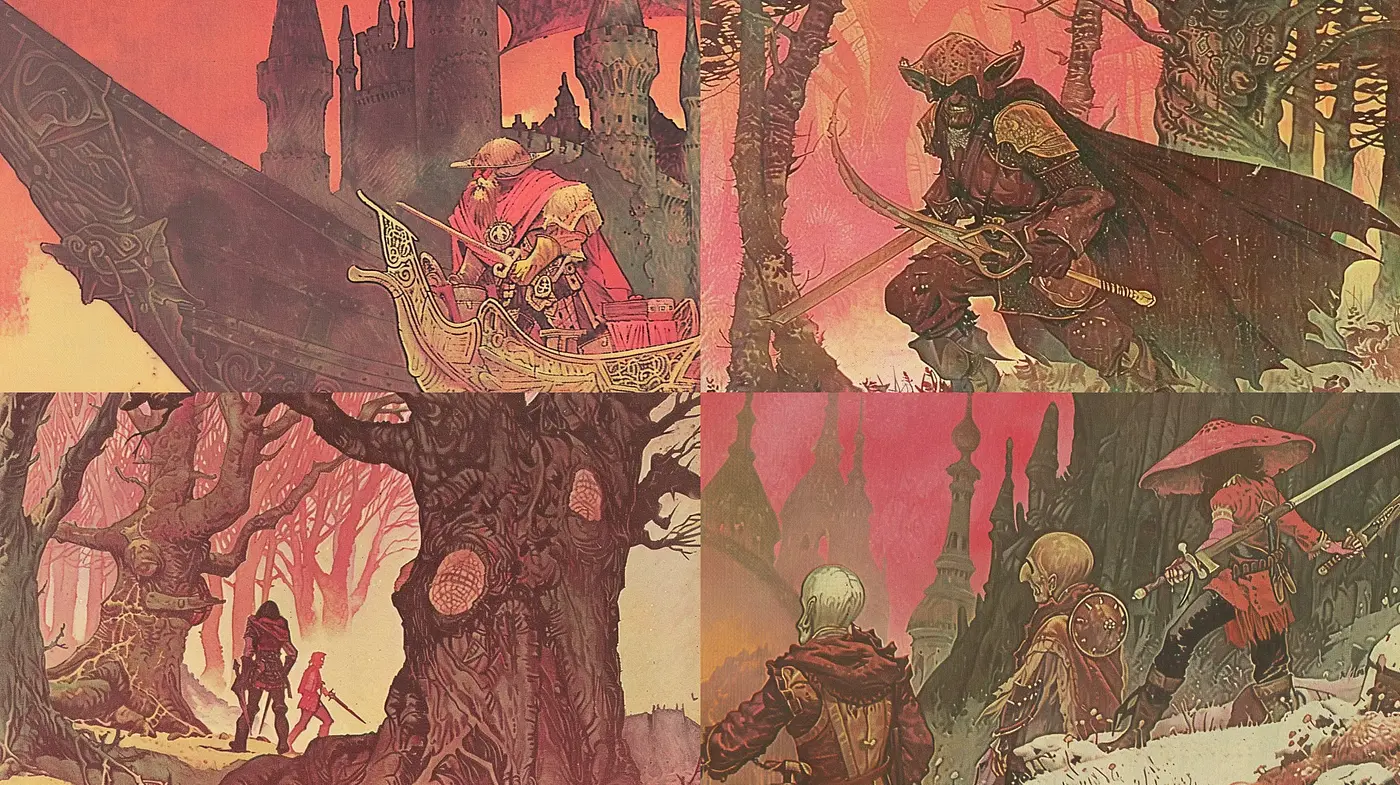 Ethereal Sepia-Toned Fantasia: A Homage to Classic Illustration Art - Midjourney sref style