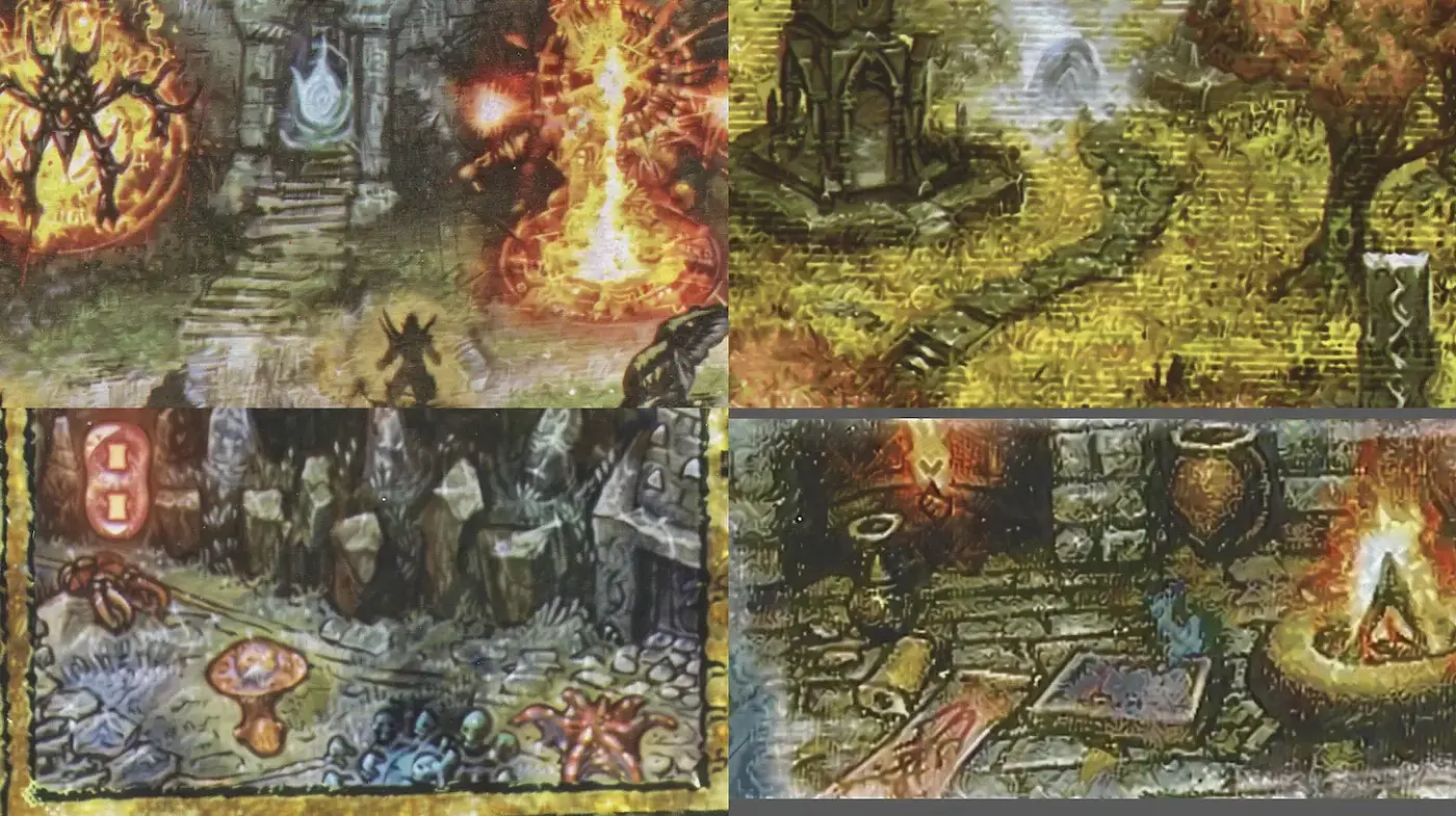 Whimsical Fantasy Landscapes with Vibrant Textures and Details - Midjourney sref style