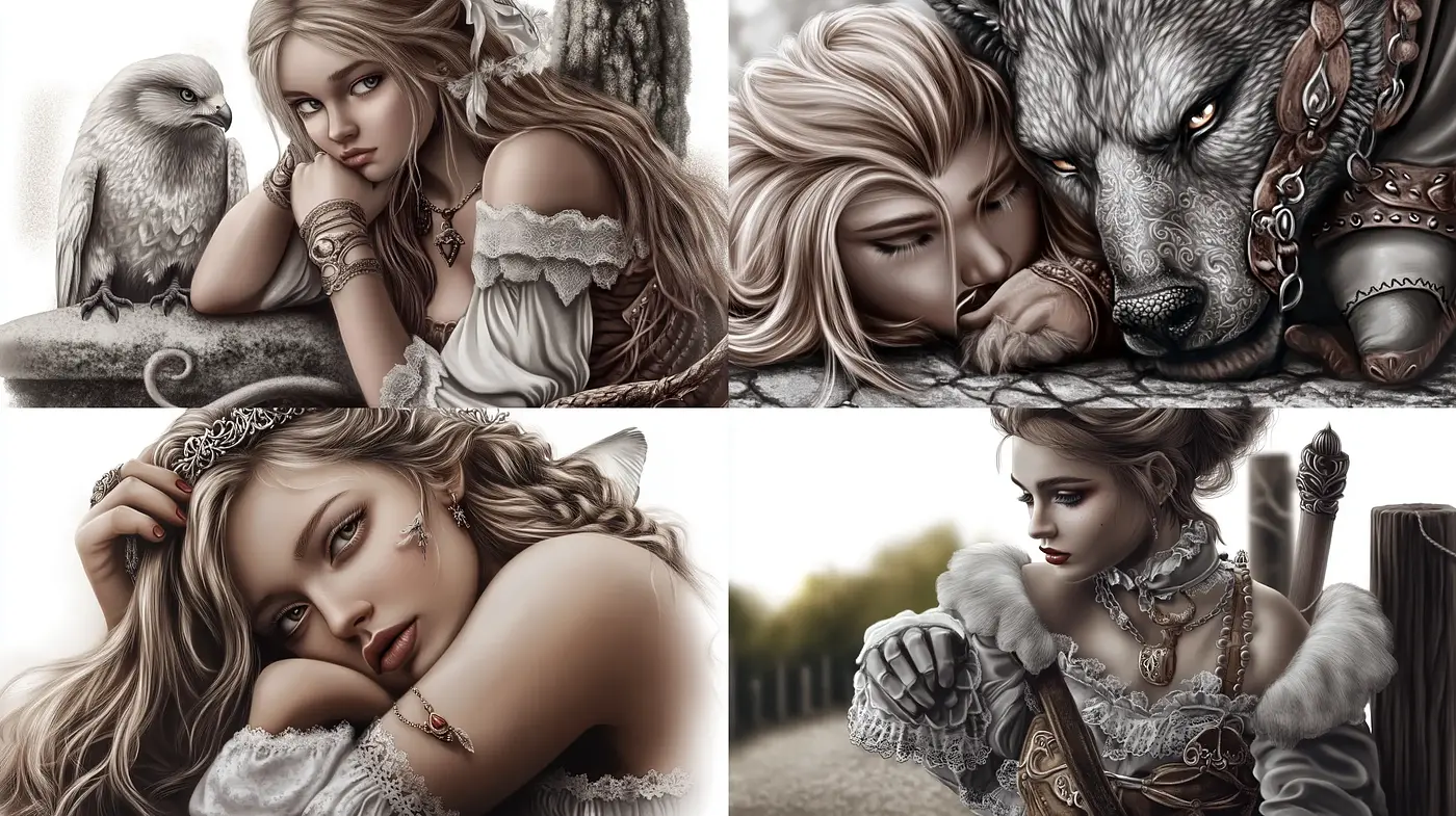 Fantasy Ethereal Elegance: A Sublime Fusion of Grace and Nature - Midjourney sref style