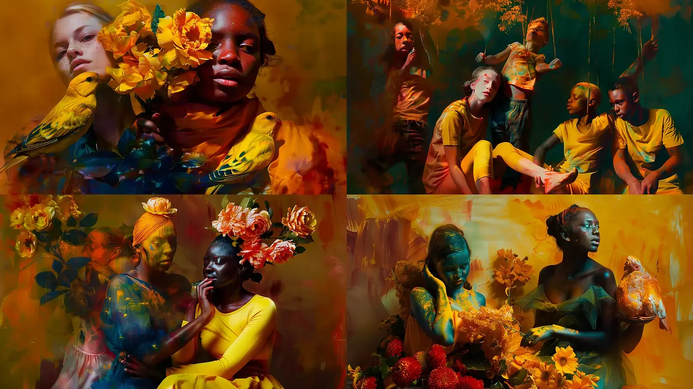 Luminous Florid Portraiture with a Contemporary Expressionistic Blend - Midjourney sref style