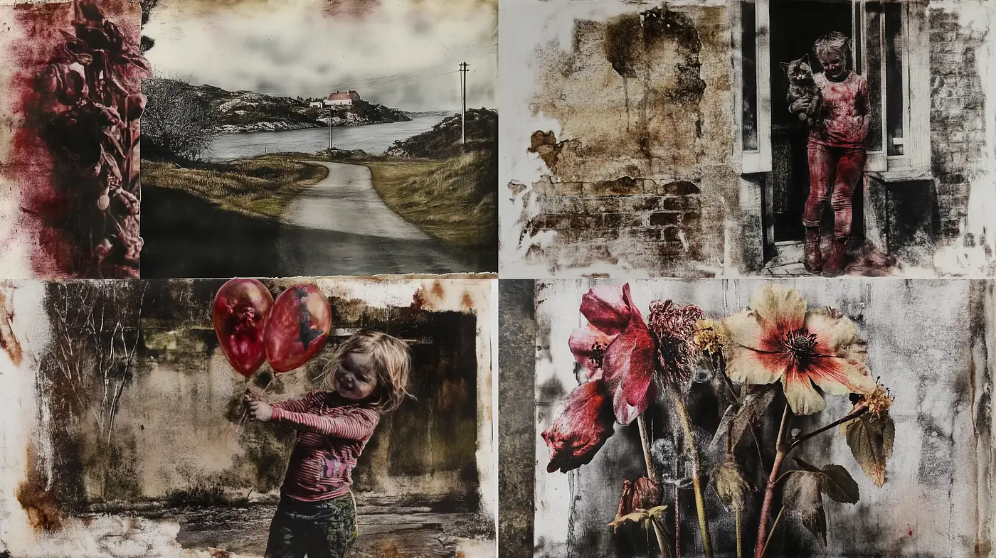 Decayed Elegance: A Homage to Weathered Beauty and Time-worn Textures - Midjourney sref style