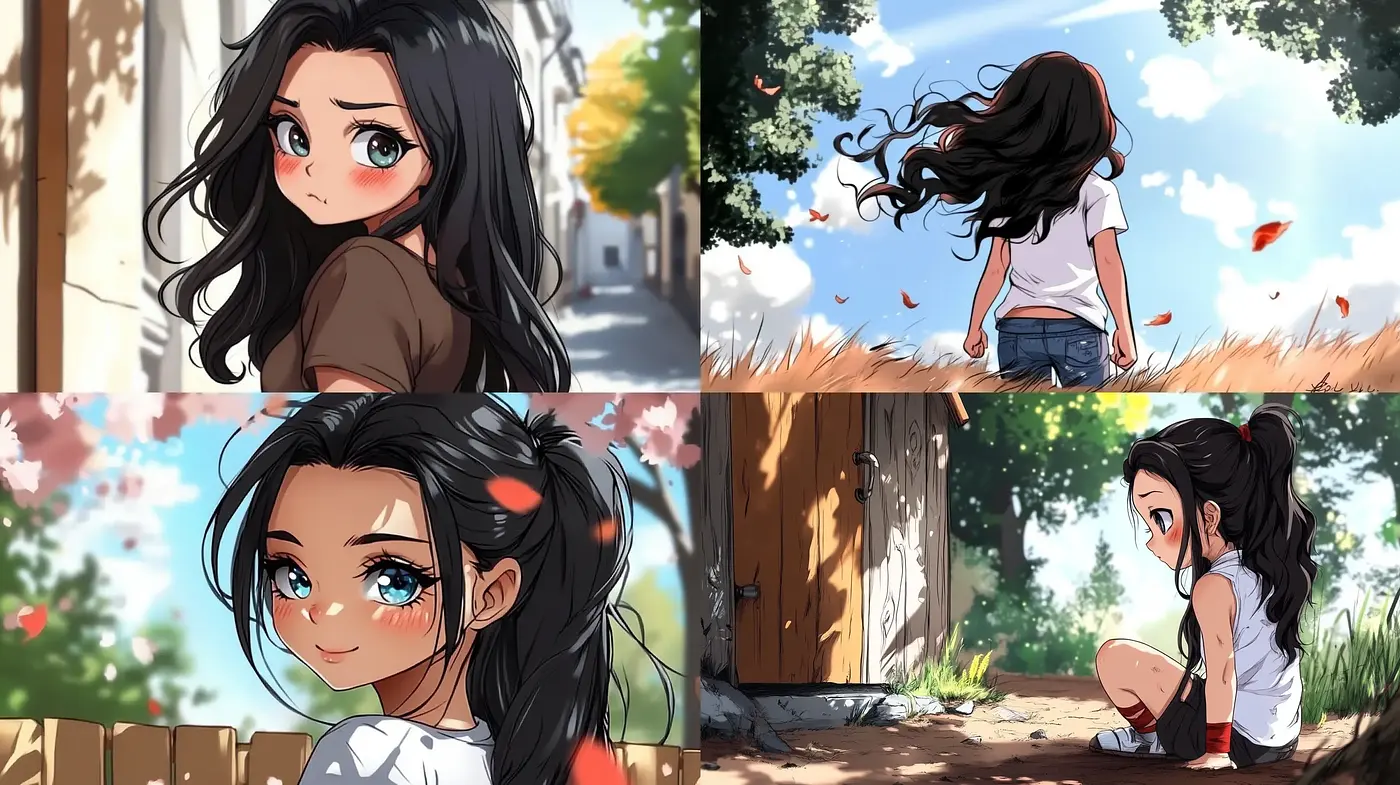 Whimsical Anime-Inspired Illustrative Portraiture with a Contemporary Palette - Midjourney sref style