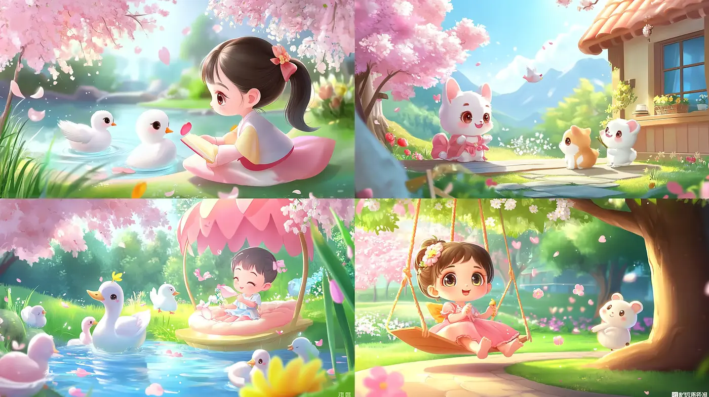 Whimsical Pastel Dreamscape with Anime Essence - Midjourney sref style