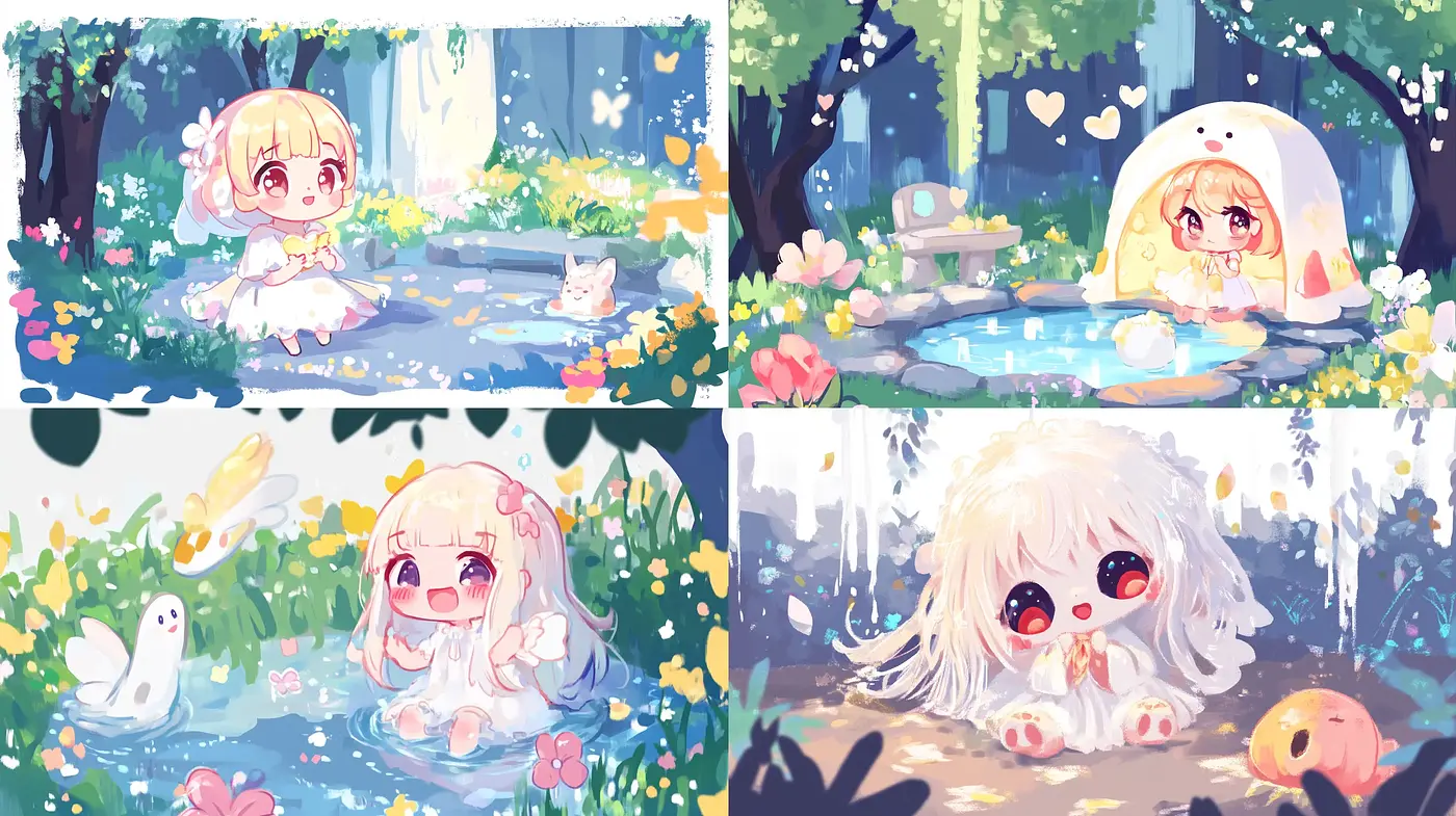 Enchanting Whimsy of Ethereal Anime-Inspired Dreamscape - Midjourney sref style