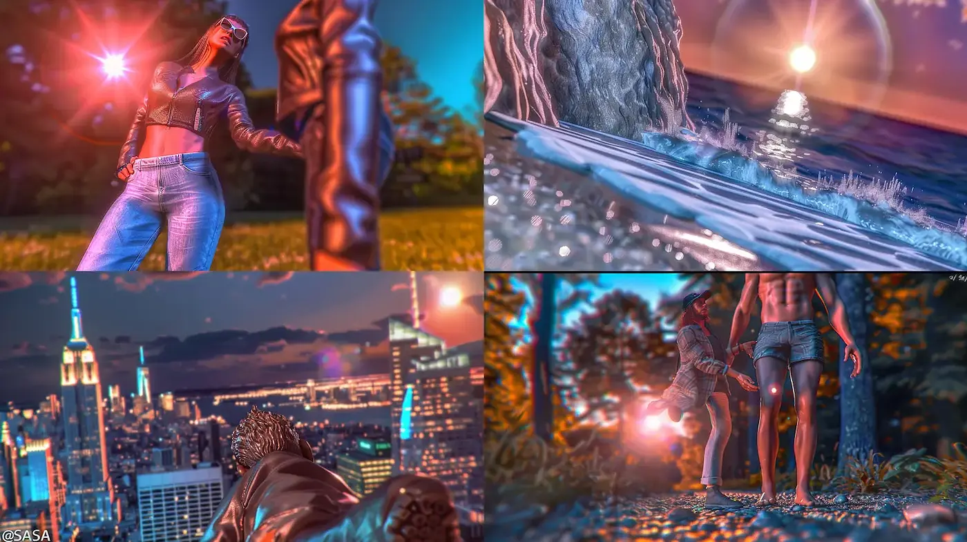 Dynamic and Luminous Rendering with a Futuristic Twist - Midjourney sref style