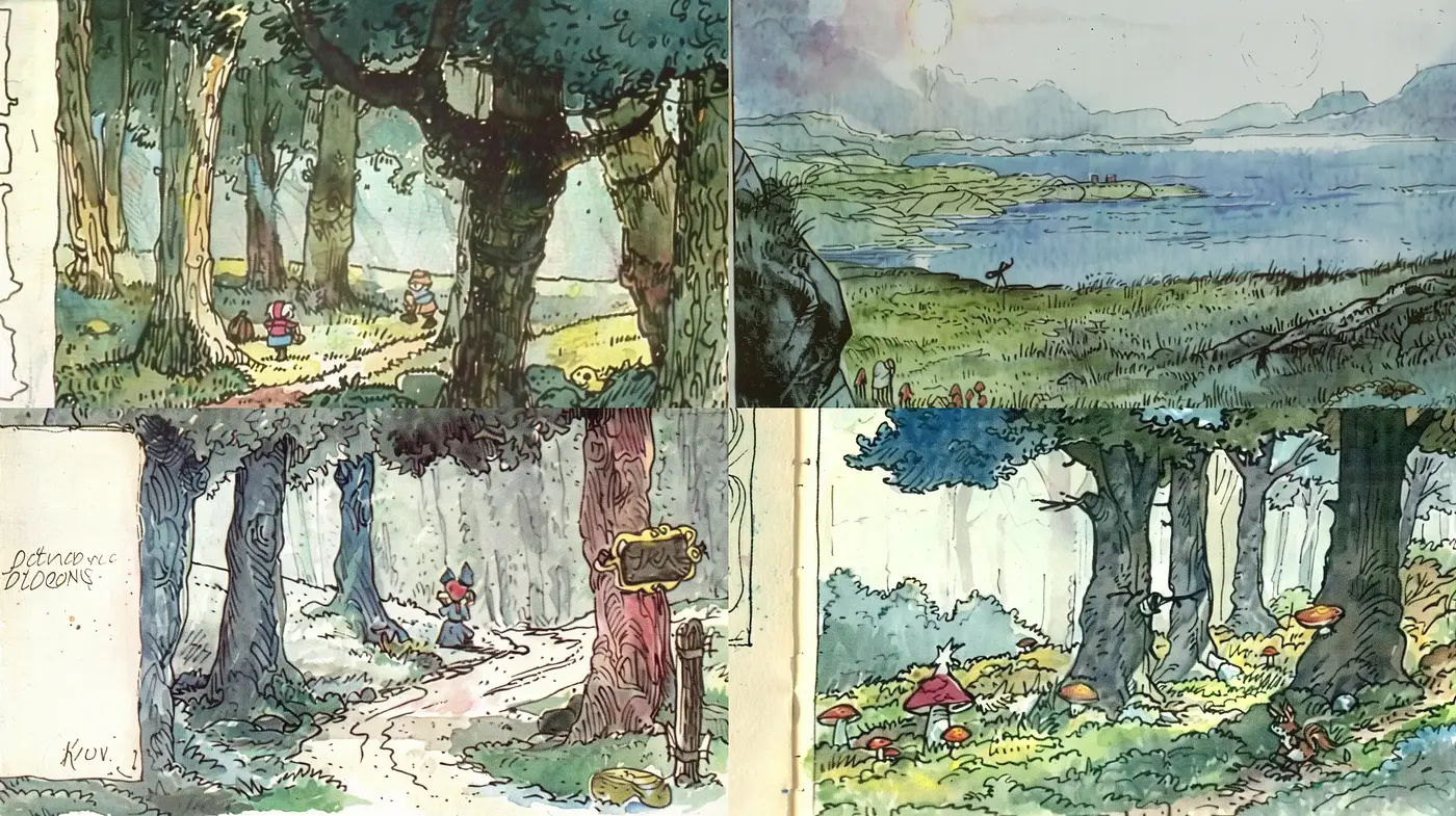 Whimsical Watercolor Woodlands: Evoking Storybook Nostalgia - Midjourney sref style