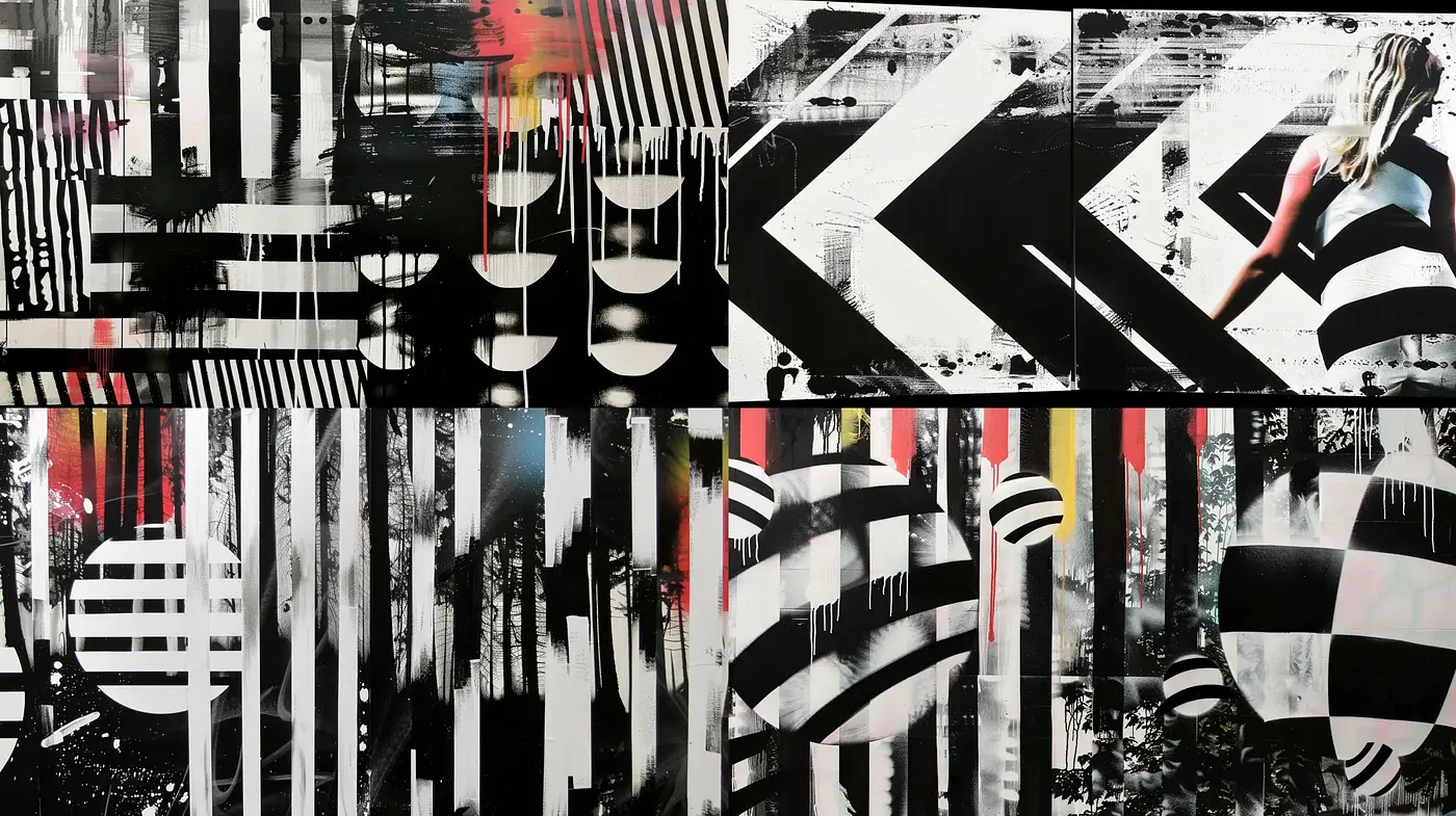 Abstract Expressionist Urban Chaos - Midjourney sref style