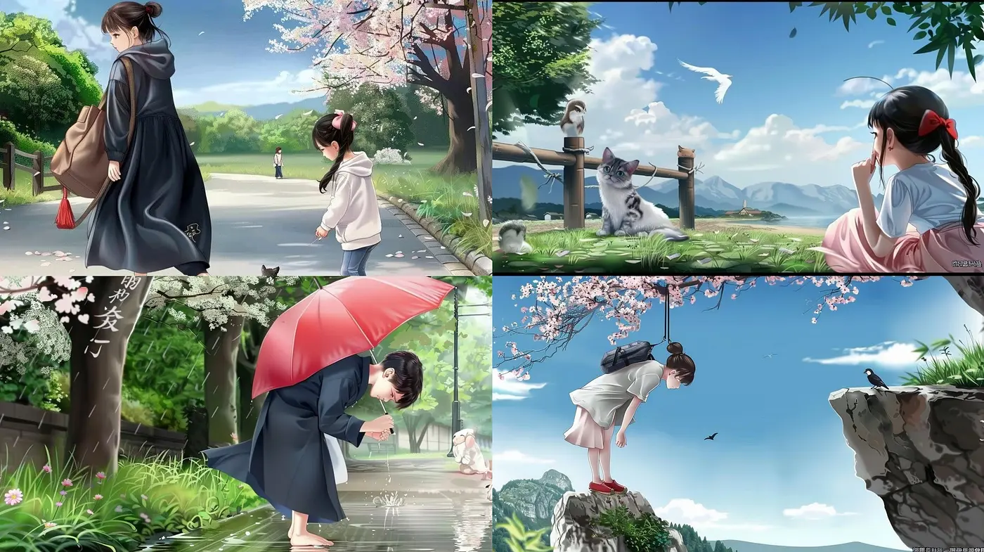Serene Harmonies: A Consistent Meditation on Pastel Anime Landscapes - Midjourney sref style