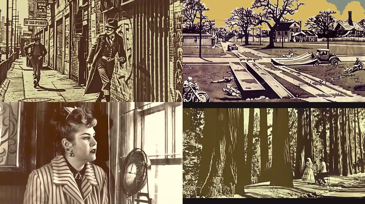 Sepia-Toned Storybook Illustrations with a Nostalgic Essence - Midjourney sref style