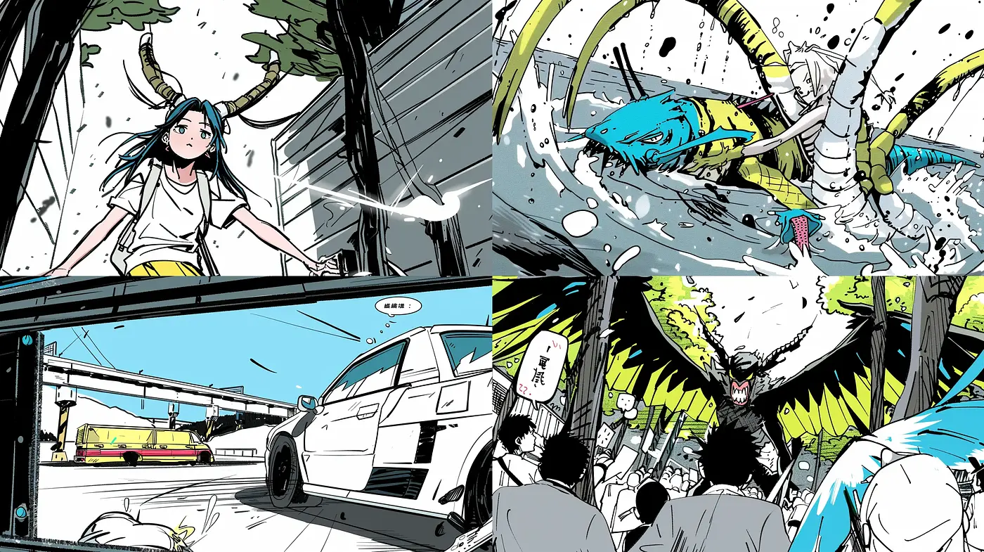 Dynamic Graphic Novel Spectacle - Midjourney sref style